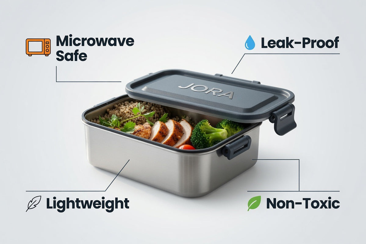 JORA Stainless Steel Container - 3-Pack